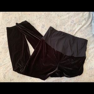 Velvet pregnancy leggings
